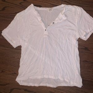 Project social T white t-shirt w buttons